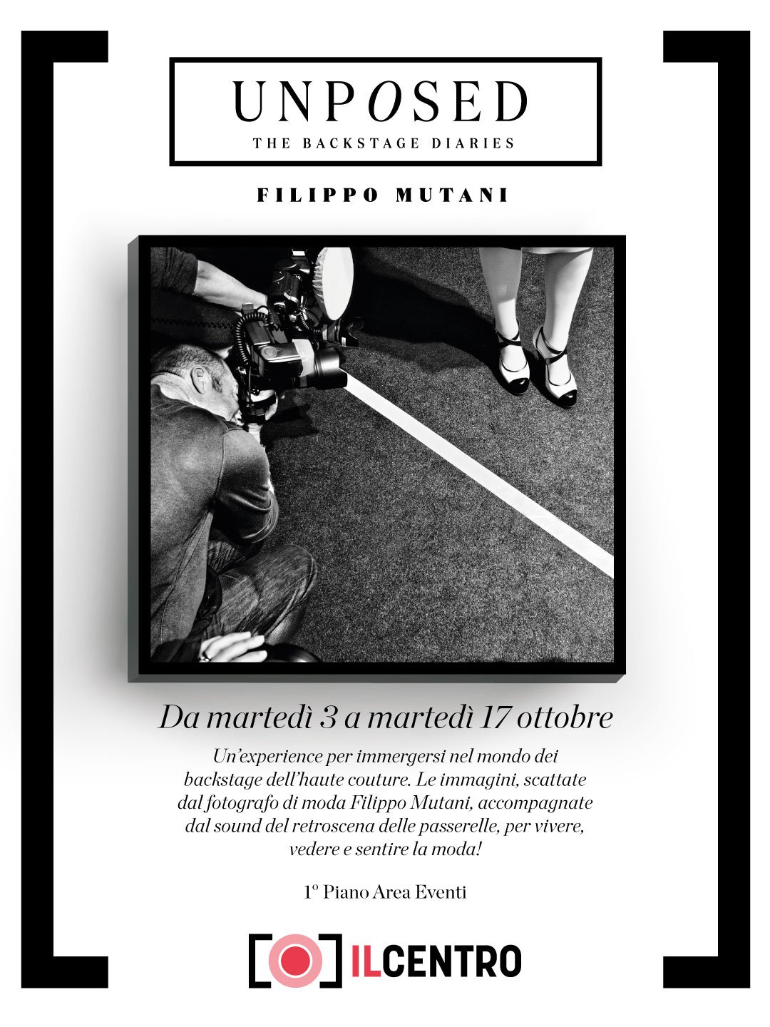 UNPOSED di FILIPPO MUTANI IN MOSTRA A IL CENTRO