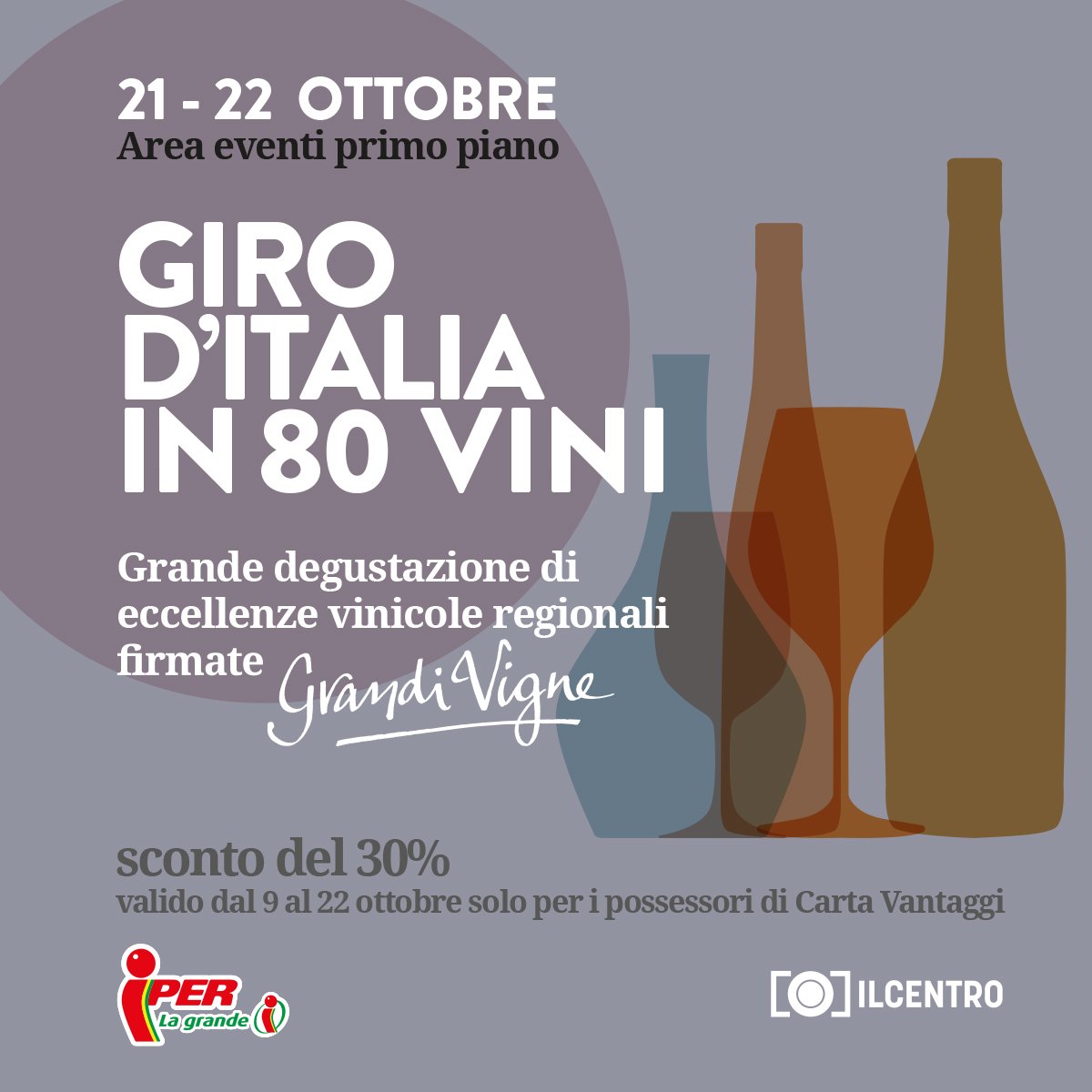 AUTUNNO A IL CENTRO: DOPPIO APPUNTAMENTO CON GRANDI VIGNE