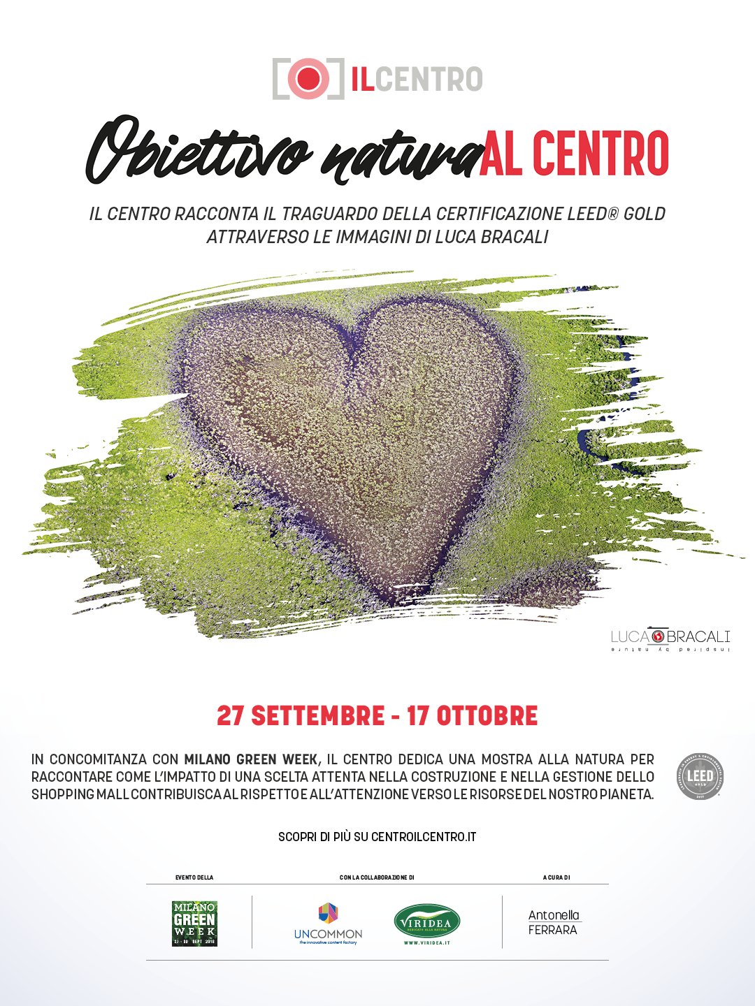 IL CENTRO celebra l’assegnazione della certificazione LEED® Gold con l’emozionante esposizione fotografica “Obiettivo Natura” di Luca Bracali