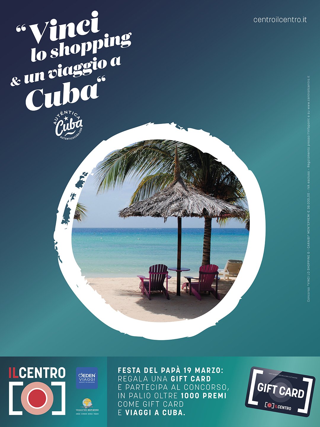 Auguri a tutti i papà! Con la gift card IL CENTRO regali shopping e…viaggi!