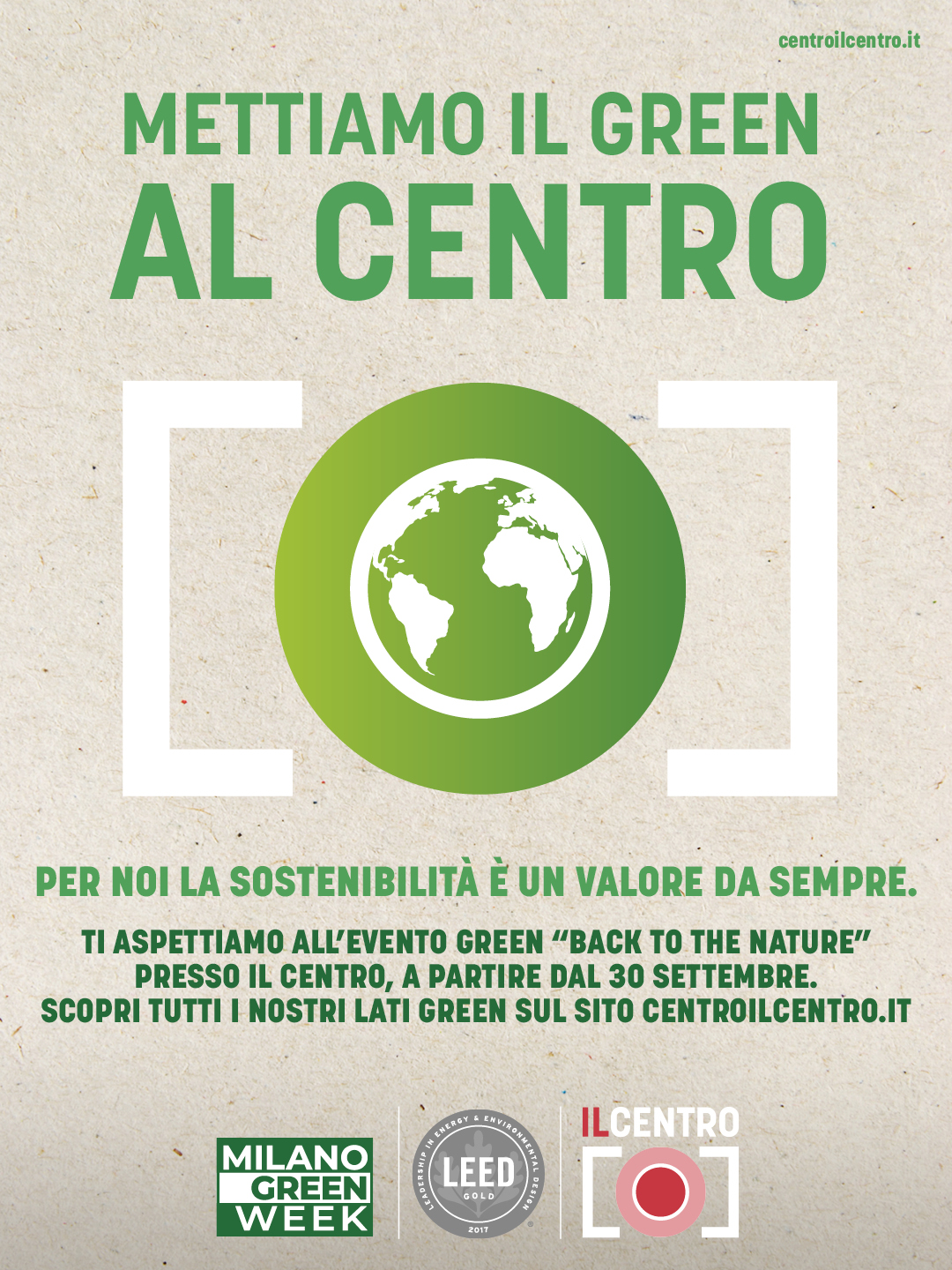 A IL CENTRO PRENDE VITA  BACK TO THE NATURE