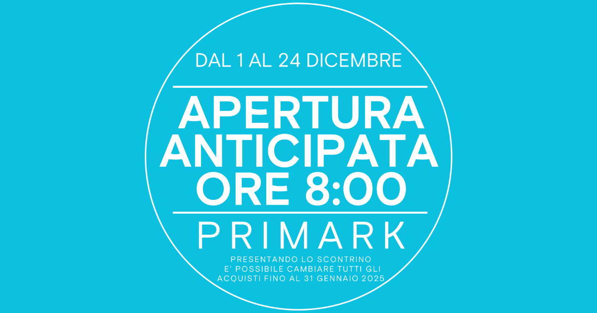 Più tempo per i tuoi acquisti e regali di Natale da Primark!