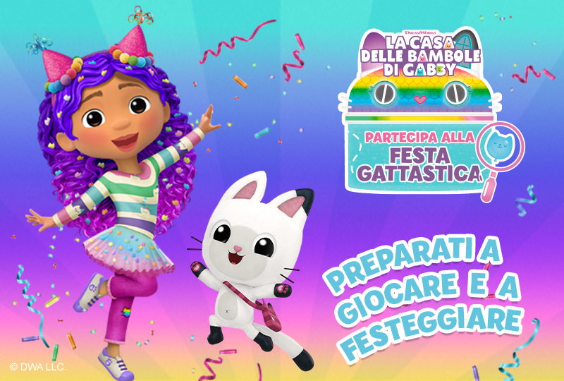 Non perderti la “festa Gattastica” di Gabby!